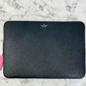 Kate Spade Tinsel Glitter Universal Laptop Sleeve In Black. Never used. Too big